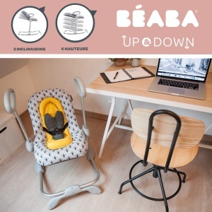 Beaba Up Down III Babywippe Galben Reglabila cu Functie de Leganare - Img 3