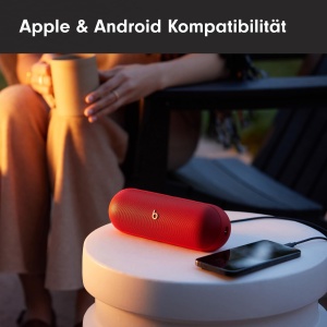 Beats Pill - difuzoare Bluetooth wireless si incarcator portabil prin USB-C, durata de viata a bateriei de pana la 24 de ore, rezistent la apa IP67, compatibil cu Apple si Android - Signal Red - Img 6