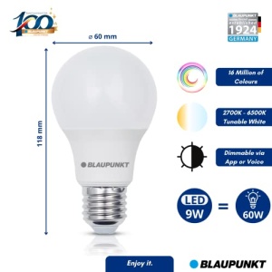 Bec LED Blaupunkt Smart E27 9W WiFi Dimmabil Control prin Google Home - Img 10