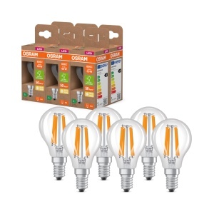 Bec LED Osram Energy Class, 3.8 W, lumina calda 2700 K, E14, set 6 buc