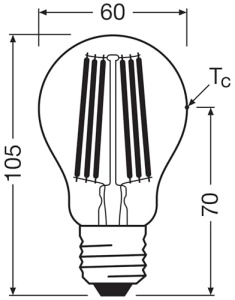 Bec LED Osram SUPERSTAR CLASSIC A FIL 100, E27, 7.2W, Lumina Rece, 1512lm - Img 5