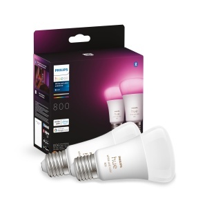 Becuri LED inteligente Philips Hue E27 cu Hue Bridge, 800lm, 16 milioane culori - Img 2