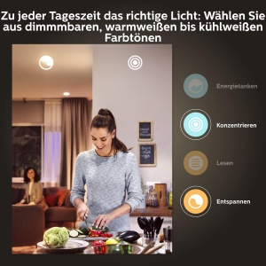 Becuri LED Philips Hue White & Color Ambiance E27 (1100lm), CASTIGATOR TEST Stiftung Warentest (01/2024), becuri LED reglabile cu 16 milioane de culori, control inteligent al iluminatului prin voce si aplicatie, pachet de 2 - Img 7