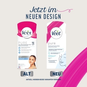 Benzi depilatoare Veet Pure pentru fata, 20 bucati, pentru piele sensibila - Img 2
