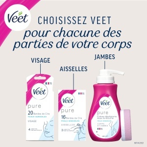 Benzi depilatoare Veet Pure pentru piele sensibila, 16 buc, hypoalergenice - Img 7