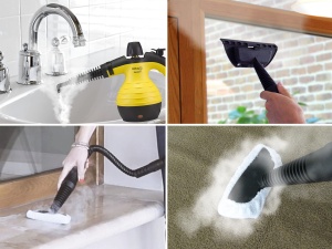 BEPER 50.700 Aparat de curatat cu abur pentru podea, canapele, covoare - Aparat de curatat cu abur 135deg max, cablu de 3 metri, 350 ml - Img 3