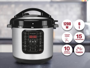 BEPER P101COS001 Multicooker oala electrica sub presiune oala sub presiune 6 litri - oala electrica sub presiune cu 15 programe de gatit - Img 9