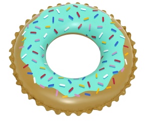 Bestway Schwimmring Sweet Donut 91 cm Design Colorat PVC Durabil