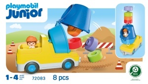 Betoniera PLAYMOBIL JUNIOR 72083 cu Tromela Detasabila si 4 Stekuri Colorate - Img 6