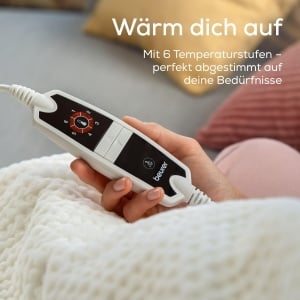 Beurer HD 82 Helsinki Patura Electrica 180x130 cm 6 Trepte de Temperatura Alb Crem - Img 4