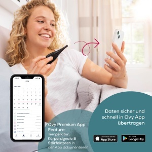 Beurer OT 30 BasalControl Smart, termometru bazal pentru monitorizarea ciclului, cu aplicatia Ovy cycle pentru contraceptie fara hormoni sau ca suport pentru fertilitate pentru planificarea familiala naturala, cu Bluetooth - Img 5