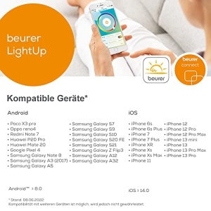 Beurer TL 100 Lampa de zi cu LED 2 in 1 si lumina ambientala, cu functie de schimbare a culorii, control convenabil al aplicatiei, 1 bucata (1 pachet), alb - Img 10