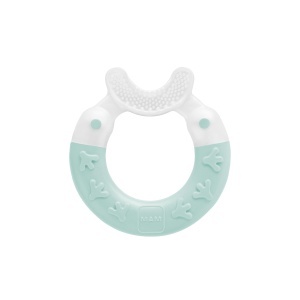 Bijtring MAM Bite Brush, pentru 3 luni, culoare turcoaz, BPA-free