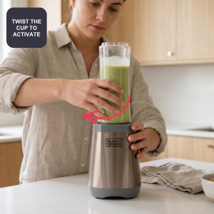 Blender BlackDecker COMPACT TO-GO 500W, 600 ml, 4 cutite inox - Img 4
