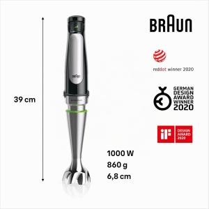 Blender Braun MultiQuick 7 MQ7035X, 1000W, 600ml, Negru - Img 3