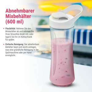 Blender Clatronic SM 3593, 250W, 600ml, Alb - Img 6