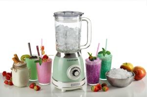 Blender din sticla Ariete Vintage 583, blender multifunctional retro cu 4 lame, 4 viteze + functie puls, functie concasor de gheata, capacitate 1,5 litri, 1000W, verde - Img 4