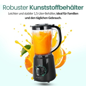 Blender Emerio BL-124816, 1.5l, 500W, BPA free, Negru - Img 3