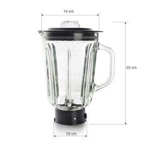 Blender Lacor 69684 cu recipient din sticla, 1.5L, 4 cutite din otel inoxidabil - Img 2
