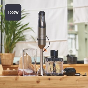Blender multifunctional BLACKDECKER BXHBA1000E, 1000W, 20 viteze, inox si negru - Img 2