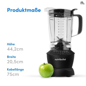 Blender Nutribullet NBF580B, 1200W, 1.8L, Negru - Img 8