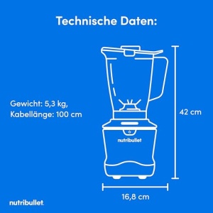 Blender Nutribullet SmartSense NBF550DG 1500W Negru 5 viteze Auto Cycle - Img 12