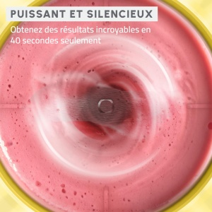Blender portabil Moulinex Lightmix LM1C0210 300 ml galben putere mare reincarcabil - Img 4