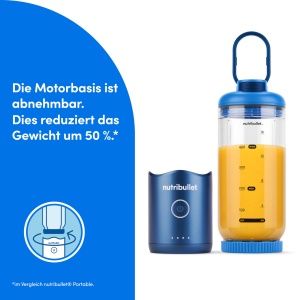Blender portabil Nutribullet Flex 590ml, USB-C, albastru, usor de curatat - Img 4