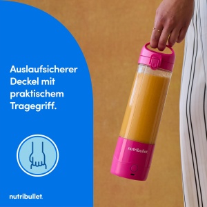 Blender portabil Nutribullet NBP003BP 475 ml reincarcabil USB-C Roz - Img 4