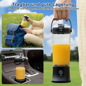 Blender portabil TopEsct, 500 ml, 270 W, negru - Img 6