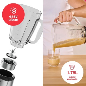 Blender Solac BV5728, 1500W, 1.5L, 6 cutite din otel inoxidabil - Img 6
