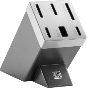 Bloc de cutite Zwilling Gourmet SharpBlock 7 piese autoascutire gri fabricat in Germania - Img 2