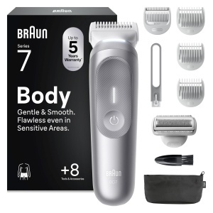 Bodygroomer Braun Series 7 BG7555, Rasierer Kabelloser, 100 Waterproof, Gri