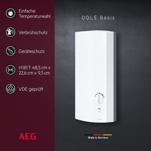 Boiler Instantaneu AEG DDLE Basis 182124 kW, 4 Simboluri Aplicatie, Montaj Flexibil - Img 2