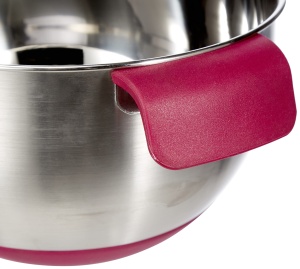 Bol de amestec Metaltex 23514610080, 2,8 l, inox, rutschfest, roz - Img 3
