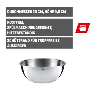 Bol de bucatarie Silit 20 cm, inox, multifunctional, rezistent la acid - Img 2