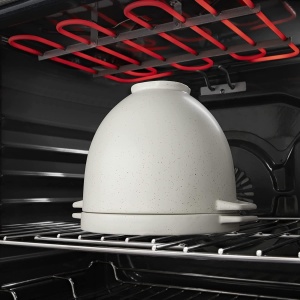 Bol de paine KitchenAid 5KSM2CB5BGS, ceramica, 4.7 litri, cu capac - Img 3