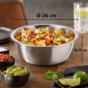 Bol din inox APS 85252, 3 litri, diametru 26 cm, spalat in masina de spalat vase - Img 2