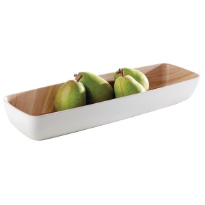 Bol din melamina APS Frida, 53 x 16,2 x 7,5 cm, alb, spalabil in masina de spalat