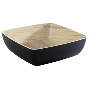 Bol melaminat APS Frida, 25x25x7.5 cm, negru, design scandinav