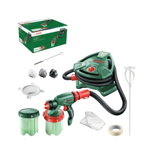 Bosch Paint Spray System PFS 5000 E (1200 W, 2X Recipient de vopsea 1000 ml, duze pentru vopsele de perete, vopsele de lac, glazuri, in Box) - Amazon Edition - Img 1