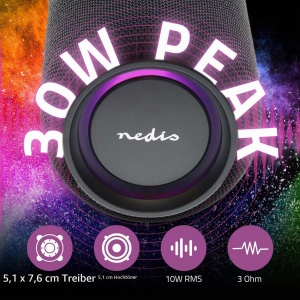 Boxa Bluetooth Nedis X5, 30W, portabila, neagra - Img 3