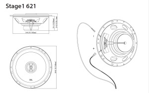 Boxe auto JBL Stage1 621 175W 2 cai 16-17 cm Negru - Img 7