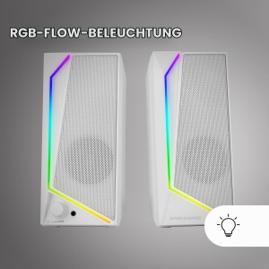 Boxe Gaming Mars Gaming MS72, 15W, RGB, USB, Alb - Img 3