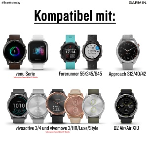 Bratara de schimb Garmin 20mm din piele, pentru ceasuri Forerunner, Venu, vivoactive - Img 4