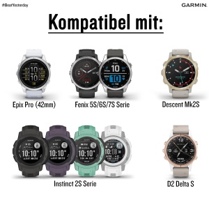 Bratara din nylon UltraFit Garmin 26mm, ajustabila, usoara, antialergica - Img 4