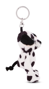 Breloc NICI Dalmatian 10cm Alb-Negru Plus Moale Inel Metalic Durabil - Img 3
