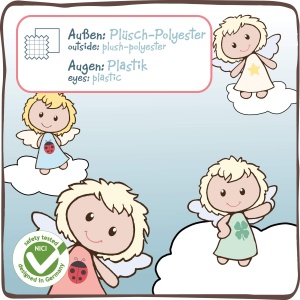 Breloc NICI Schutzengel 34552 Ingeras Protector Albastru cu Buburuza 7 cm - Img 4