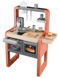 Bucatarie de Jucarie Smoby Safran - 24 Accesorii, Material Reciclat, Pentru Copii de Peste 3 Ani