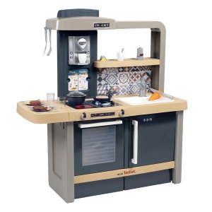 Bucatarie de jucarie Smoby Tefal Evo, cu spatiu de joaca ajustabil, accesorii incluse